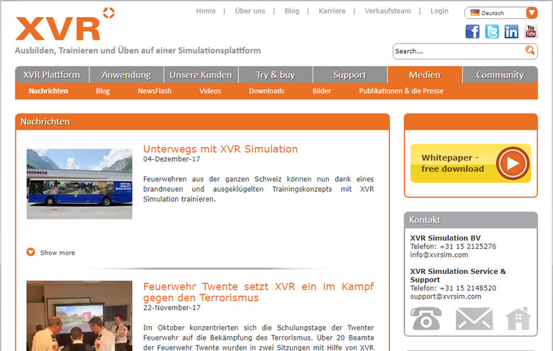 XVRsim-News in Holland
